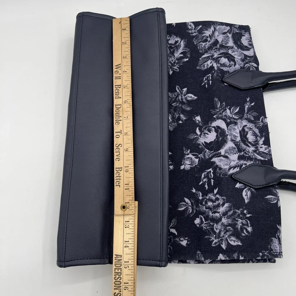 Victoria Secret VS Floral Book Tote Travel Bag Large Purple‎ Flowers~NWOT